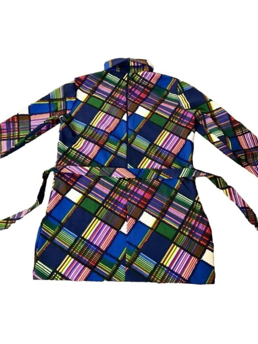 Vintage Sunny South Belted Turtleneck Blouse Womens 30 (Bust) Used Colorful 60s - Picture 7 of 12